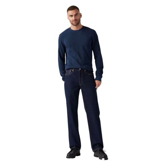 Levi's 505 Dark Wash Red Tab Straight Leg Denim Jeans 36x32 - Picture 1 of 12